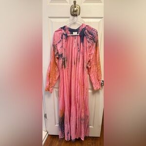 NWT Anthropologie Elizabeth Gillett Tie-Dye Kimono Duster